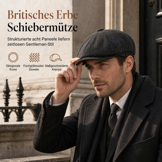 📢🎉50%Rabatt!!!🛍️✨Vintage British Stil Newsboy Kappe für Herren und Damen Klassisch Casual Flache Kappe Achteckige Baskenmütze