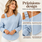📢🎉50%Rabatt!!!🛍️✨Damen Longsleeve mit asymmetrischem Off-Shoulder-Design