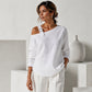 📢🎉50%Rabatt!!!🛍️✨Damen Longsleeve mit asymmetrischem Off-Shoulder-Design