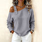📢🎉50%Rabatt!!!🛍️✨Damen Longsleeve mit asymmetrischem Off-Shoulder-Design