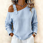 📢🎉50%Rabatt!!!🛍️✨Damen Longsleeve mit asymmetrischem Off-Shoulder-Design