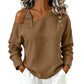 📢🎉50%Rabatt!!!🛍️✨Damen Longsleeve mit asymmetrischem Off-Shoulder-Design