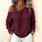 📢🎉50%Rabatt!!!🛍️✨Damen Longsleeve mit asymmetrischem Off-Shoulder-Design