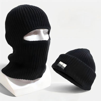 2-in-1 Umwandelbare Balaklava-Strickmütze