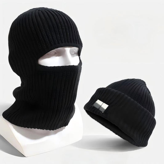 2-in-1 Umwandelbare Balaklava-Strickmütze