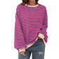 📢🎉50%Rabatt!!!🛍️✨Damen Oversized Langarmshirt mit Streifenmuster