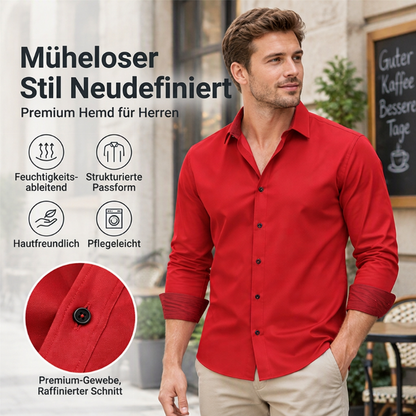 🔥Trending! Jetzt zugreifen!🔥 Herren Business Freizeit Kontrast Langarmhemd