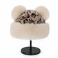 📢Letzter Tag!📢 Damen Vintage-Leopardenmütze mit Plüschbärenohren, mongolische Mütze, dicke warme Winter-Ohrenschutz-Beanie