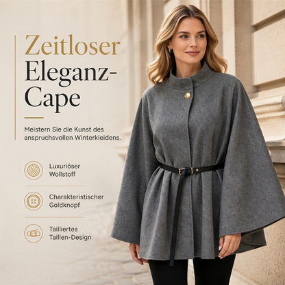 Eleganter Damen-Cape-Mantel mit Stehkragen
