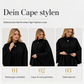 Eleganter Damen-Cape-Mantel mit Stehkragen