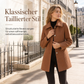 Eleganter mittelalter kariierter Trenchcoat für Damen, vielseitig einsetzbar für Herbst und Winter