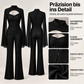Damen funkelnder Glitzer-Cape-Ärmel-Jumpsuit