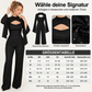 Damen funkelnder Glitzer-Cape-Ärmel-Jumpsuit
