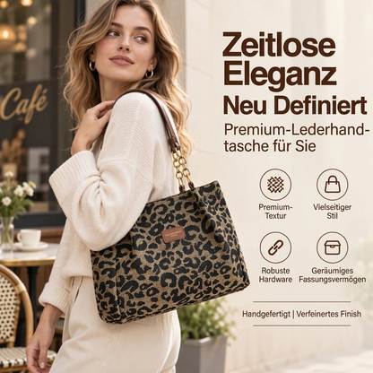 Retro Leopardenmuster Einkaufstasche für Damen