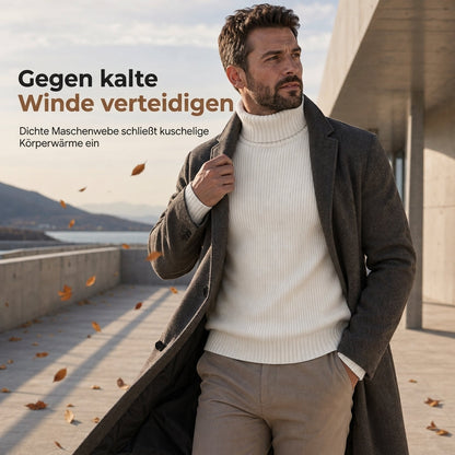 📢Tausende Kunden kaufen es!📢 Herren Strickpullover mit Rollkragen, schmale Passform