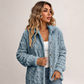 Damen lässige Plüschjacke mit Knopfleiste