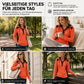 Damen Freizeit Kapuzenpullover aus Waffelstrick mit Patchwork-Design