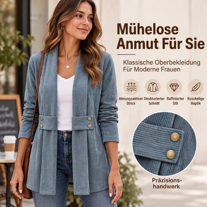 Damen Rippcordjacke mit offenem Vorderteil