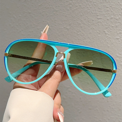 Retro-Sonnenbrille für Damen mit Doppelsteg