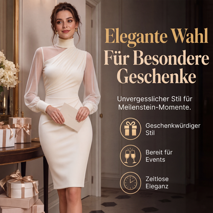 👗 Damen Bodycon-Kleid aus Netzstoff | Kein kratzendes Material, kein langweiliger Partylook – Stehkragen, figurbetont & selbstbewusst ✨
