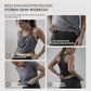 Damen Rippstrick Mock Neck Halbzip-Overall Hochwirksamer Yoga- und Fitness-Body