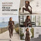 Damen Rippstrick Mock Neck Halbzip-Overall Hochwirksamer Yoga- und Fitness-Body