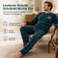 Zweiteiliges Loungewear-Set mit grünem Langarmshirt und grünen karierten Hosen