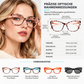 Cyberpunk Cat Eye Blaulichtfilter-Brille für Damen, trendige fotochrome klare Gläser