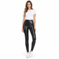 Damen High-Waist-Leggings aus PU-Leder, mit Fleecefutter, super weiche warme Winterhosen