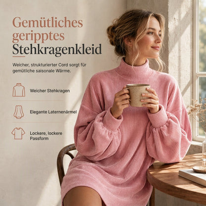 ⏰Countdown läuft! Aktion endet bald!⏰Elegantes Damen Herbstkleid mit weitem Schnitt und langen Ballonärmeln