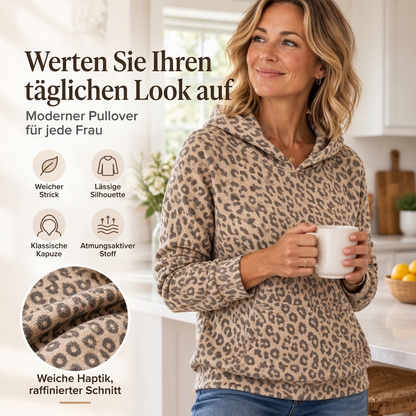 Lässiges Sweatshirt für Damen mit Leopardenmuster