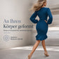 Damen einfarbiges Puffärmel-Bodycon-Kleid