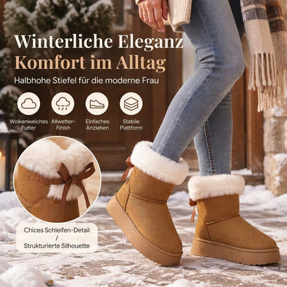 Damen Schneestiefel mit Plateau, Wadehoch
