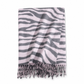 Damen Zebra Print Kunstkaschmir Schal, dicker warmer Winter Stola mit Fransen