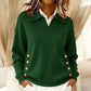 Damenmode Einfarbiger Pullover mit V-Ausschnitt