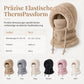 Winterliches, verdicktes Strickset für Damen mit integriertem Halswärmer und Gesichtsmaske, Outdoor warme Ohrenschutzmütze