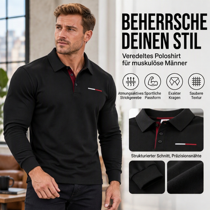 Klassisches langärmeliges Herrenhemd mit Kragen