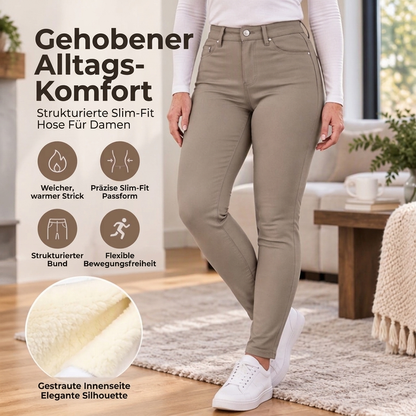 🔥👖Bestseller | Hohe Taille & Bauchkontrolle, schlankmachend – Damen Plüschgefütterte Hochbund Skinny-Hose