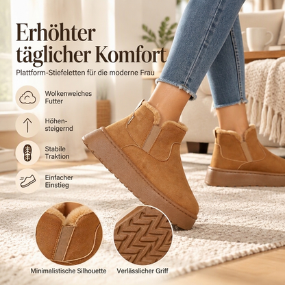 🔥👢Bestseller | Schlupf-Design, schnell an- und ausgezogen – Warme Schlupf-Plateau-Winterschneeschuhe für Damen
