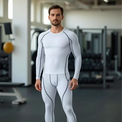 Schnelltrocknender Langarm-Fitnessanzug für Herren