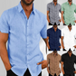 🔥Summer Caliente Venta 🔥2023 Camisa regular fit de lino verano - Compre 3 envío gratis