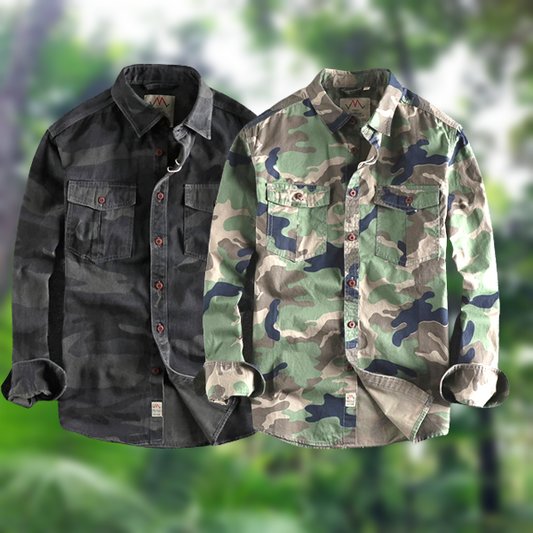 Camisas cargo de camuflaje para hombre-Compre 2 envío gratis