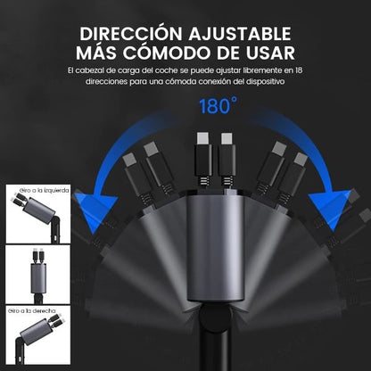 🔥COMPRE 2 ENVÍO GRATIS🔥Cargador retráctil para coche