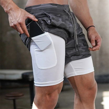 🔥Pantalones cortos deportivos de doble capa con múltiples bolsillos para hombres profesionales - COMPRE 3 ENVÍO GRATIS