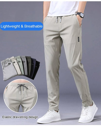 🔥Summer Caliente Venta🔥Pantalón elástico de secado rápido para hombre en seda hielo